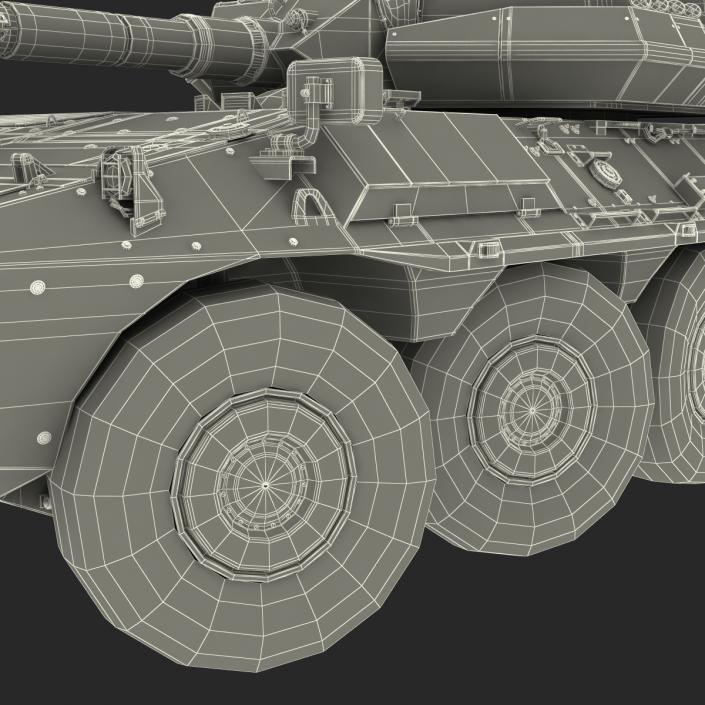 3D Wheeled Tank Destroyer B1 Centauro Rigged