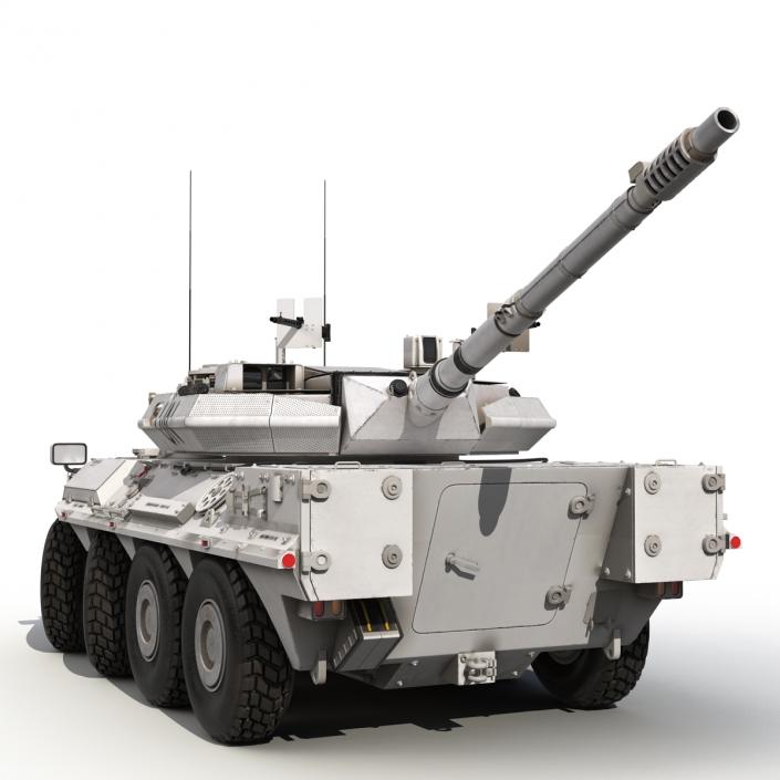 Wheeled Tank Destroyer B1 Centauro Rigged White 3D