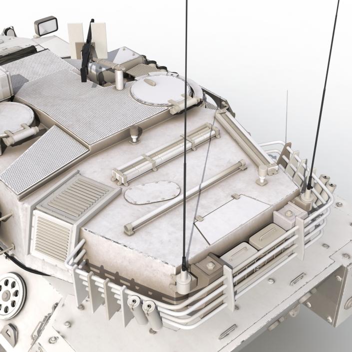 Wheeled Tank Destroyer B1 Centauro Rigged White 3D