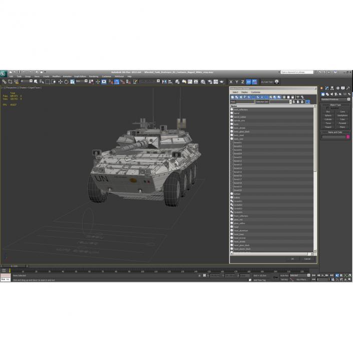 Wheeled Tank Destroyer B1 Centauro Rigged White 3D