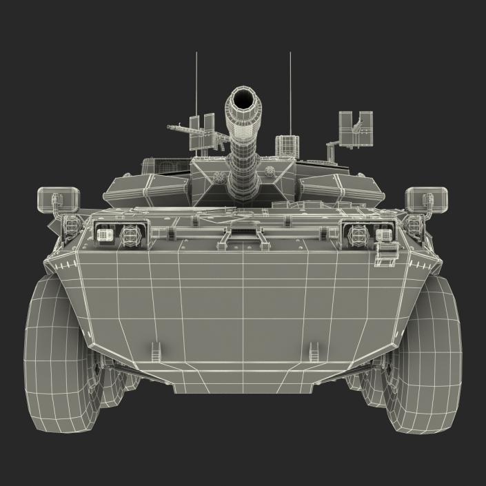 Wheeled Tank Destroyer B1 Centauro Rigged White 3D