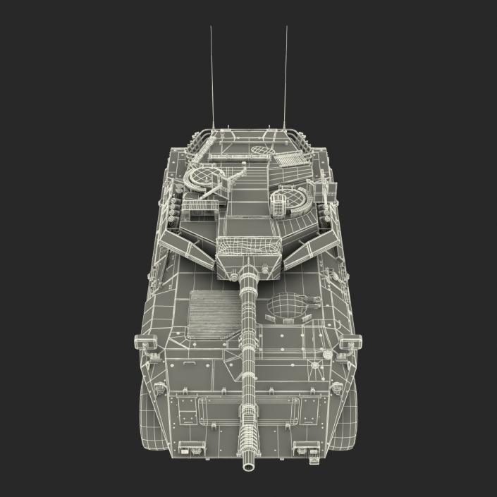 Wheeled Tank Destroyer B1 Centauro Rigged White 3D