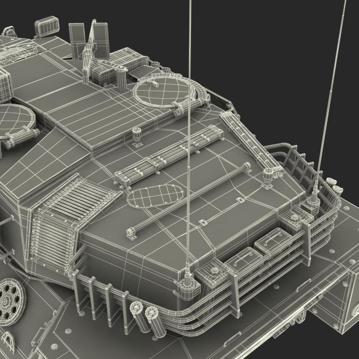 Wheeled Tank Destroyer B1 Centauro Rigged White 3D