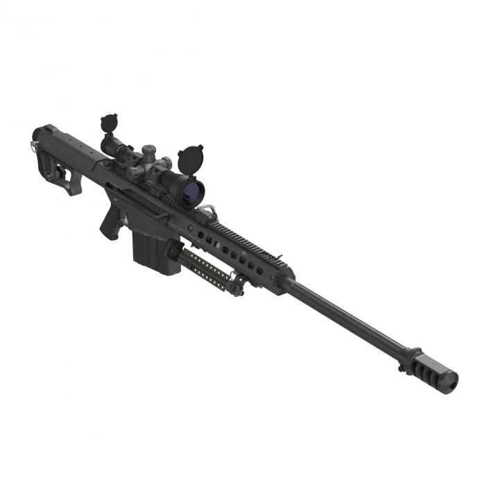 3D model Sniper Rifle Barrett M107