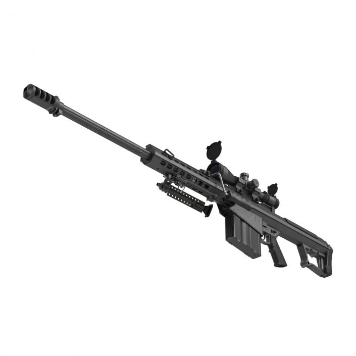 3D model Sniper Rifle Barrett M107