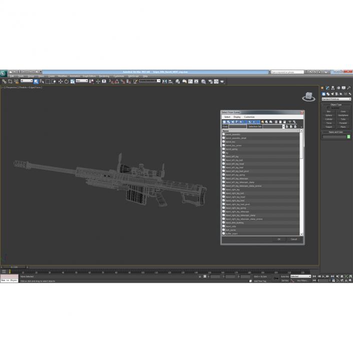 3D model Sniper Rifle Barrett M107