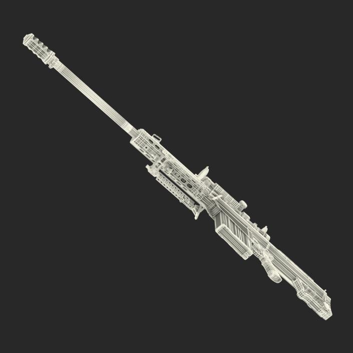 3D model Sniper Rifle Barrett M107