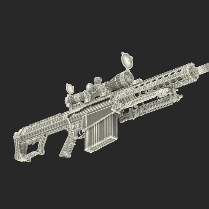 3D model Sniper Rifle Barrett M107