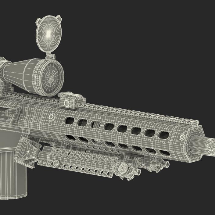 3D model Sniper Rifle Barrett M107