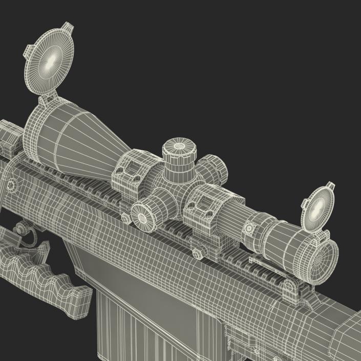 3D model Sniper Rifle Barrett M107