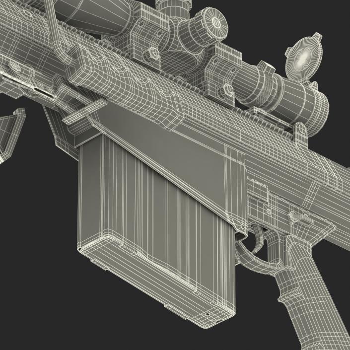 3D model Sniper Rifle Barrett M107