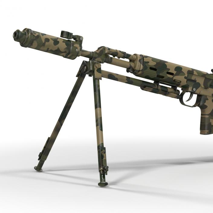 3D model Russian Sniper Rifle Dragunov SVU 2