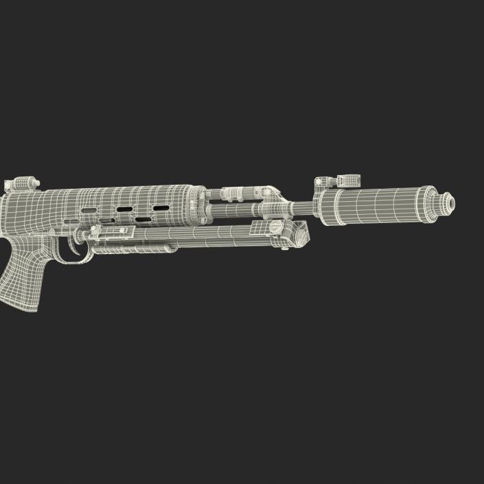 3D model Russian Sniper Rifle Dragunov SVU 2