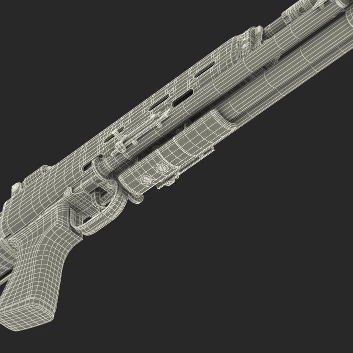 3D model Russian Sniper Rifle Dragunov SVU 2