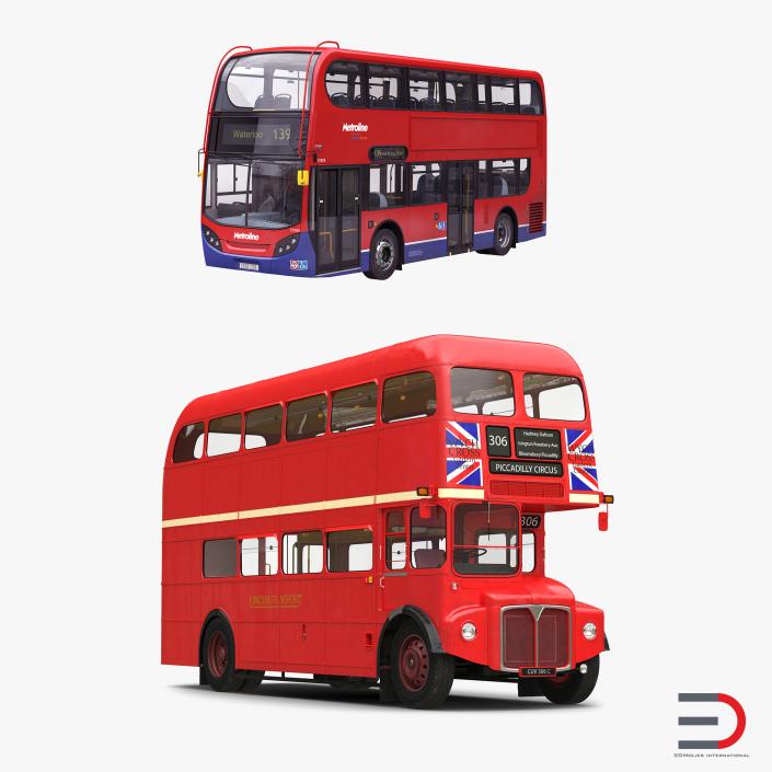 London Buses Simple Interior Collection 3D model