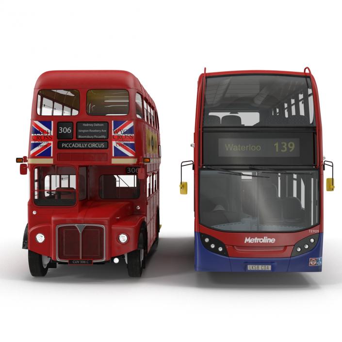 London Buses Simple Interior Collection 3D model