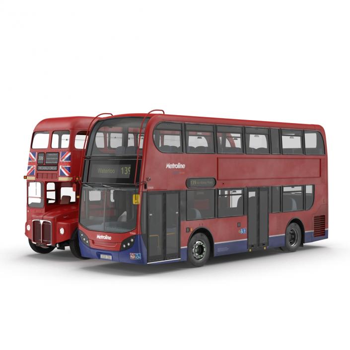 London Buses Simple Interior Collection 3D model