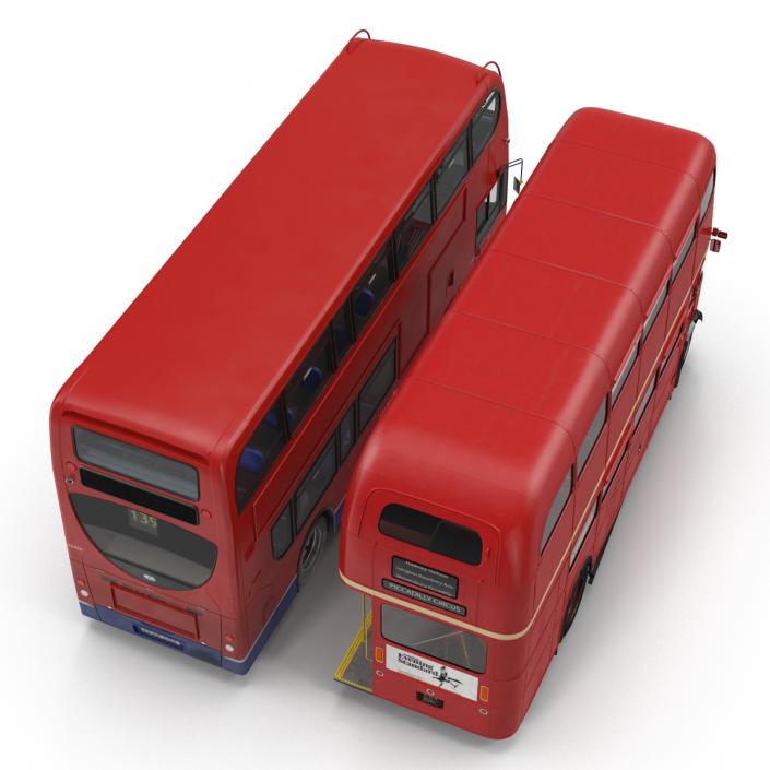 London Buses Simple Interior Collection 3D model