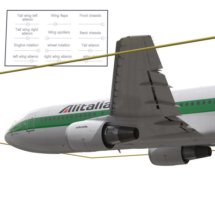 3D model Boeing 767-200 Alitalia Rigged