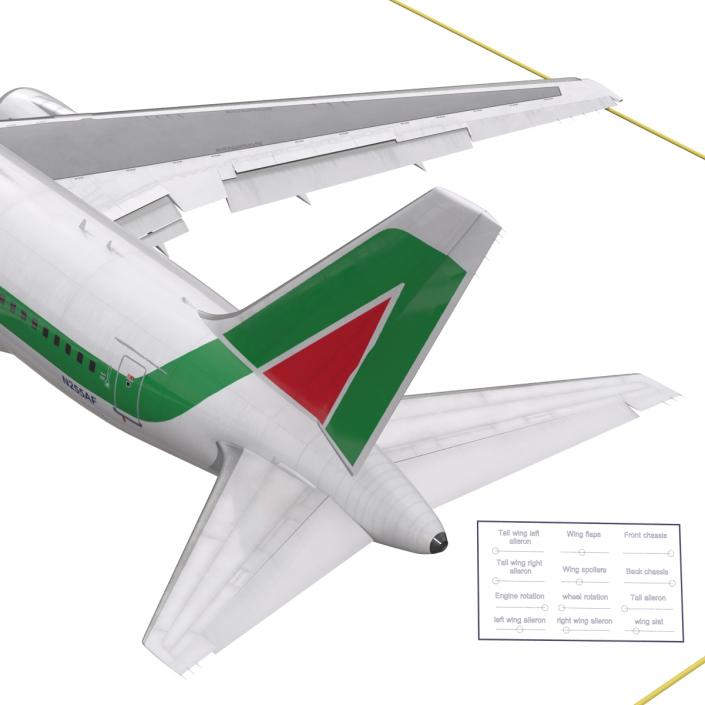 3D model Boeing 767-200 Alitalia Rigged