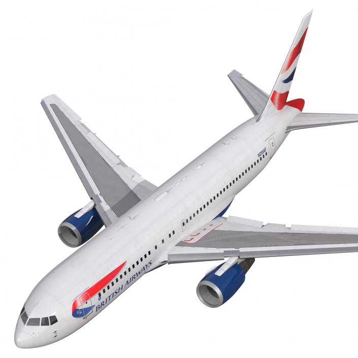 Boeing 767-200 British Airways Rigged 3D