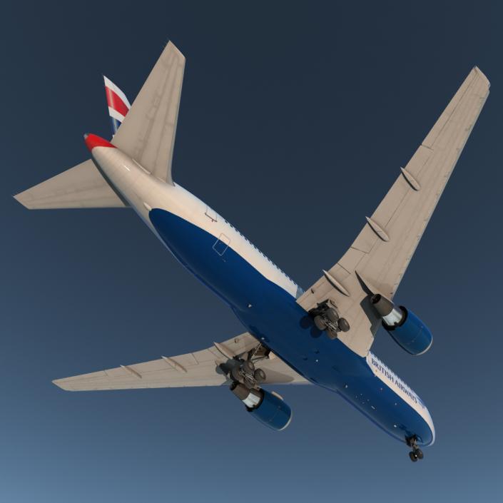 Boeing 767-200 British Airways Rigged 3D