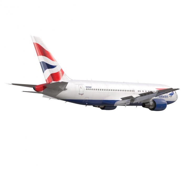 Boeing 767-200 British Airways Rigged 3D