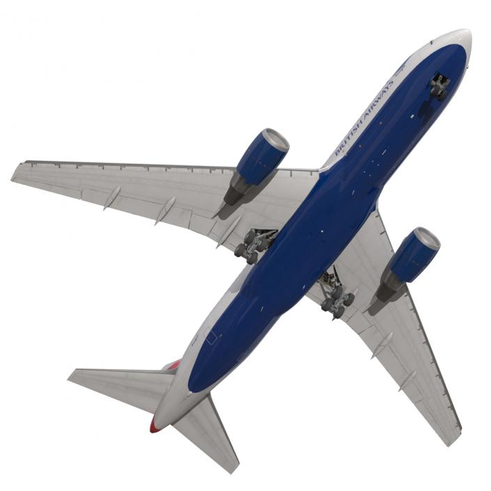 Boeing 767-200 British Airways Rigged 3D