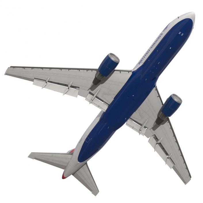 Boeing 767-200 British Airways Rigged 3D