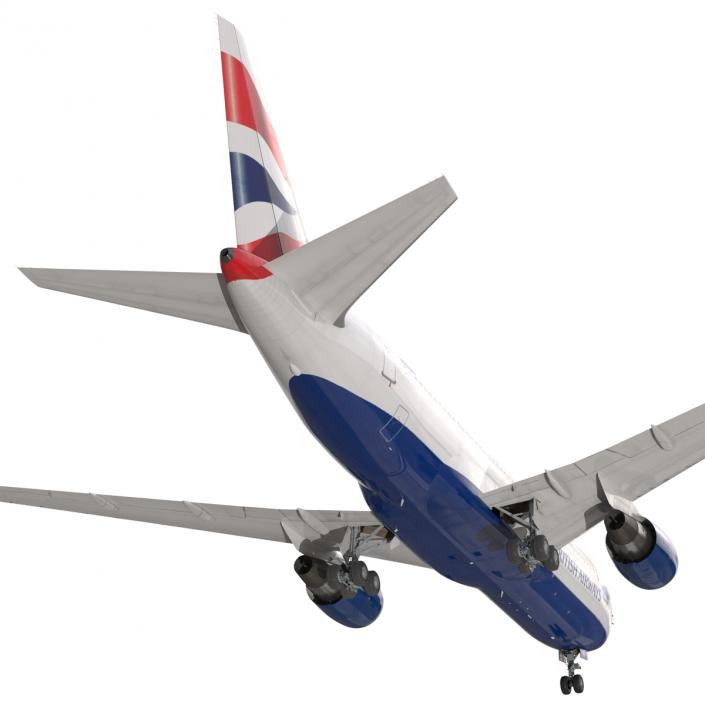 Boeing 767-200 British Airways Rigged 3D