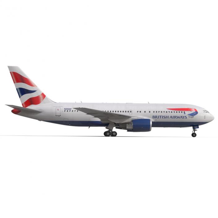 Boeing 767-200 British Airways Rigged 3D