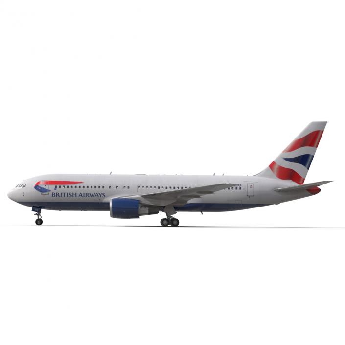 Boeing 767-200 British Airways Rigged 3D