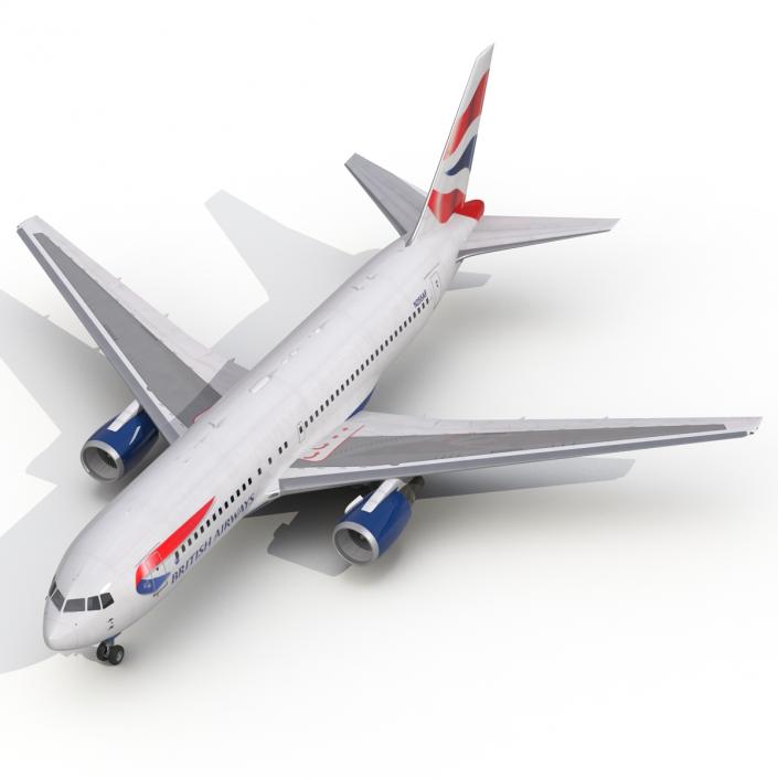 Boeing 767-200 British Airways Rigged 3D