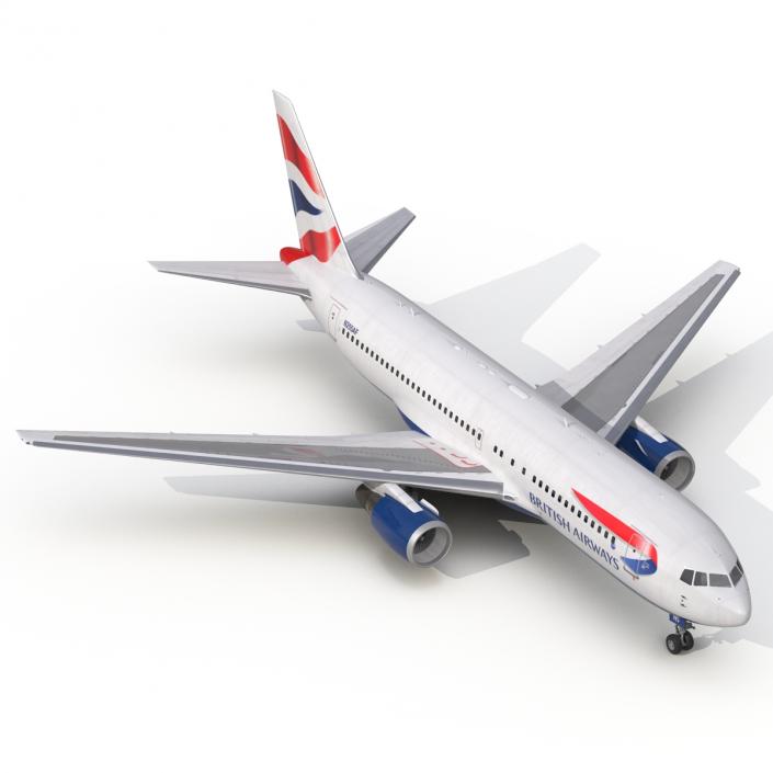 Boeing 767-200 British Airways Rigged 3D