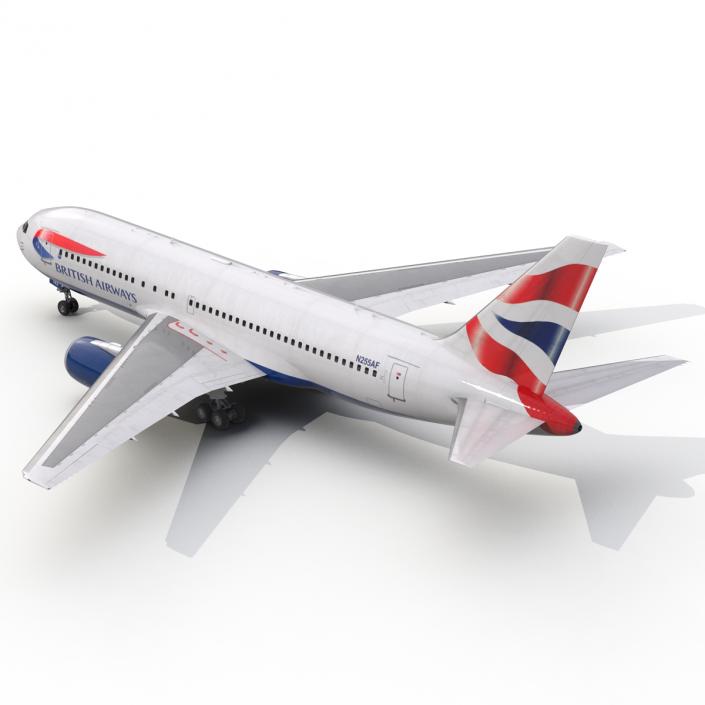 Boeing 767-200 British Airways Rigged 3D