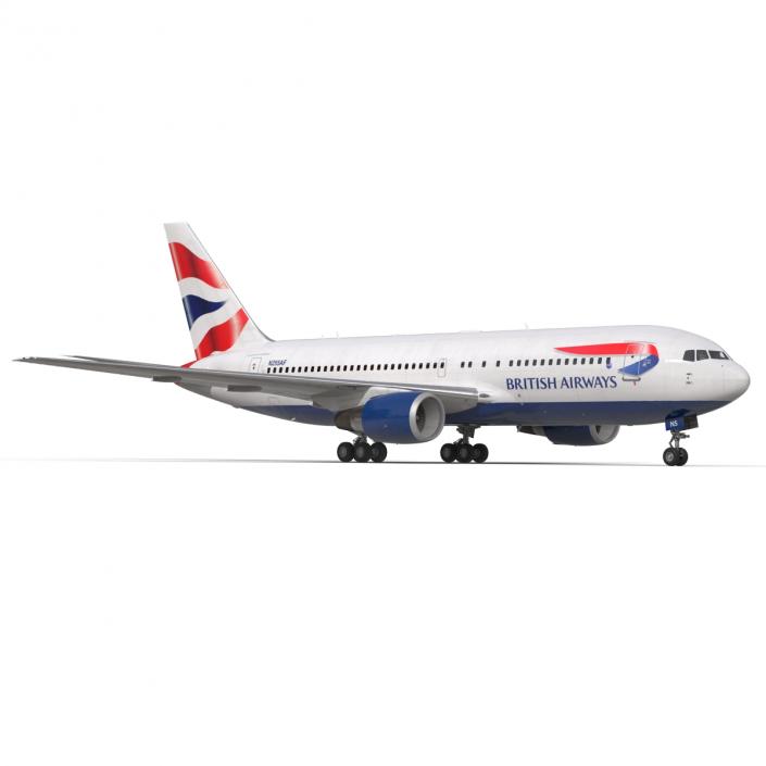 Boeing 767-200 British Airways Rigged 3D