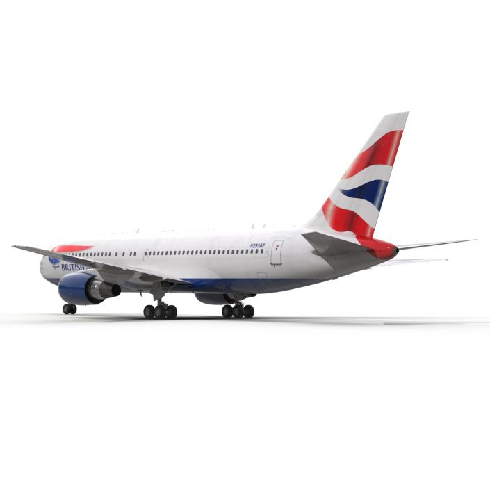 Boeing 767-200 British Airways Rigged 3D