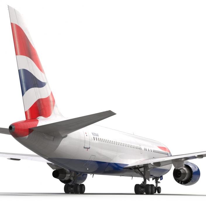 Boeing 767-200 British Airways Rigged 3D