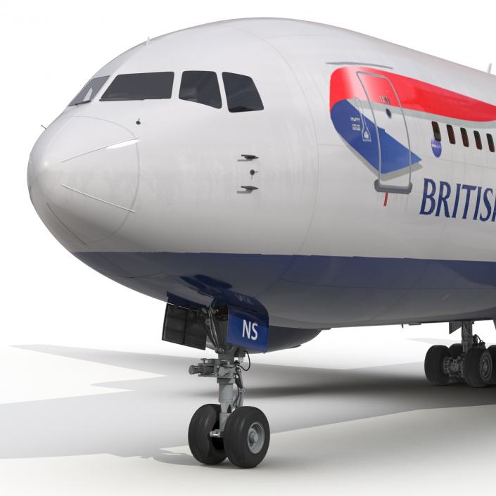 Boeing 767-200 British Airways Rigged 3D