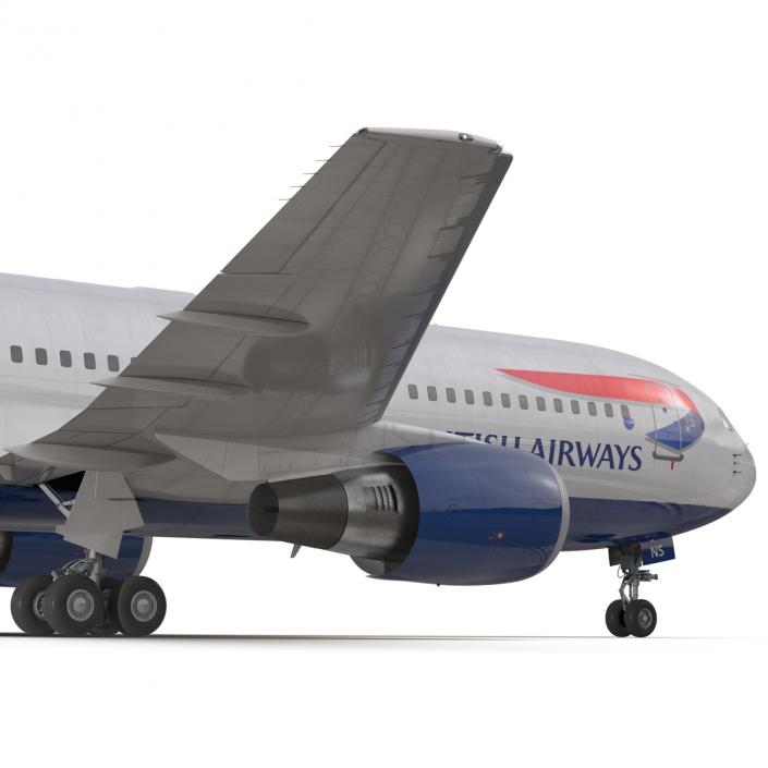 Boeing 767-200 British Airways Rigged 3D