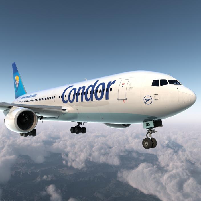 Boeing 767-200 Condor Flugdienst Rigged 3D model