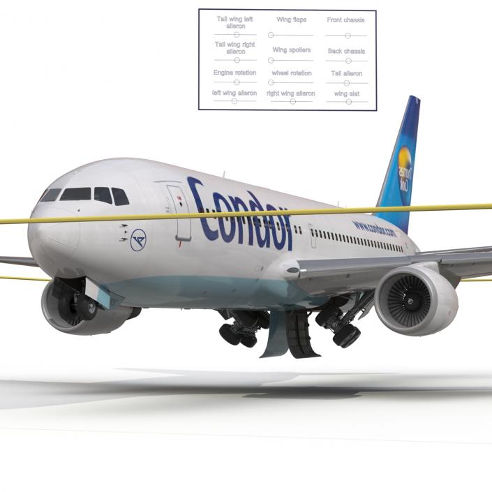 Boeing 767-200 Condor Flugdienst Rigged 3D model