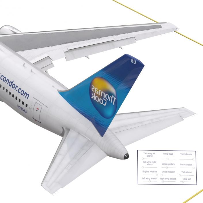 Boeing 767-200 Condor Flugdienst Rigged 3D model