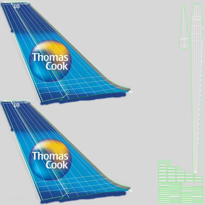 Boeing 767-200 Condor Flugdienst Rigged 3D model