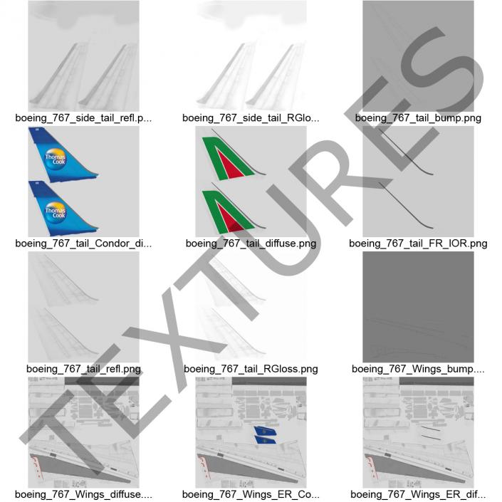 Boeing 767-200 Condor Flugdienst Rigged 3D model