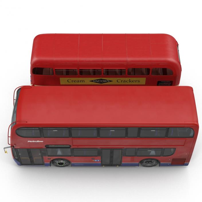 3D London Bus and Taxi Vehicle Set 2 model