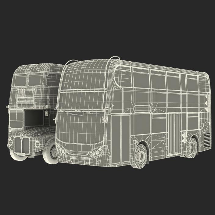 3D London Bus and Taxi Vehicle Set 2 model