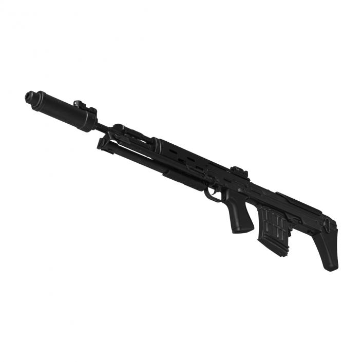 3D model Bullpup Sniper Rifle Dragunov SVU 2