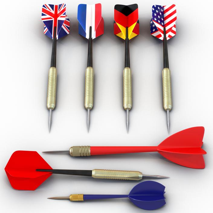 3D Dart Needles Collection model