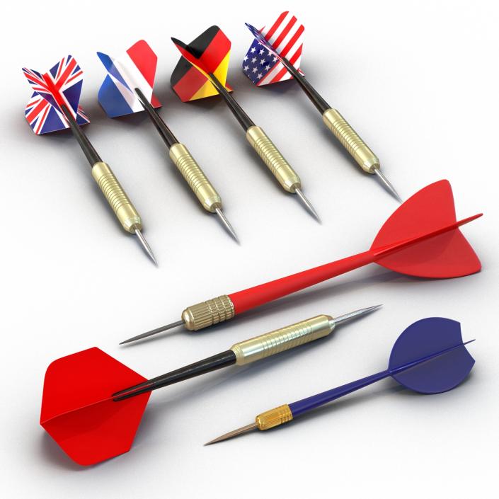 3D Dart Needles Collection model